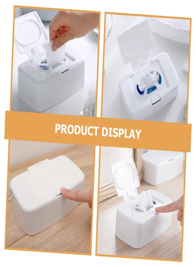JOINPAYA Diaper Wipe Holder: Baby Wipes Dispenser with Push-Button Lid Wipe Container Storage for Car Wet Tissue Case Makeup Remover Wipes Car Wipes Cosmetic PP Carrying Bag Travel White - Image 4